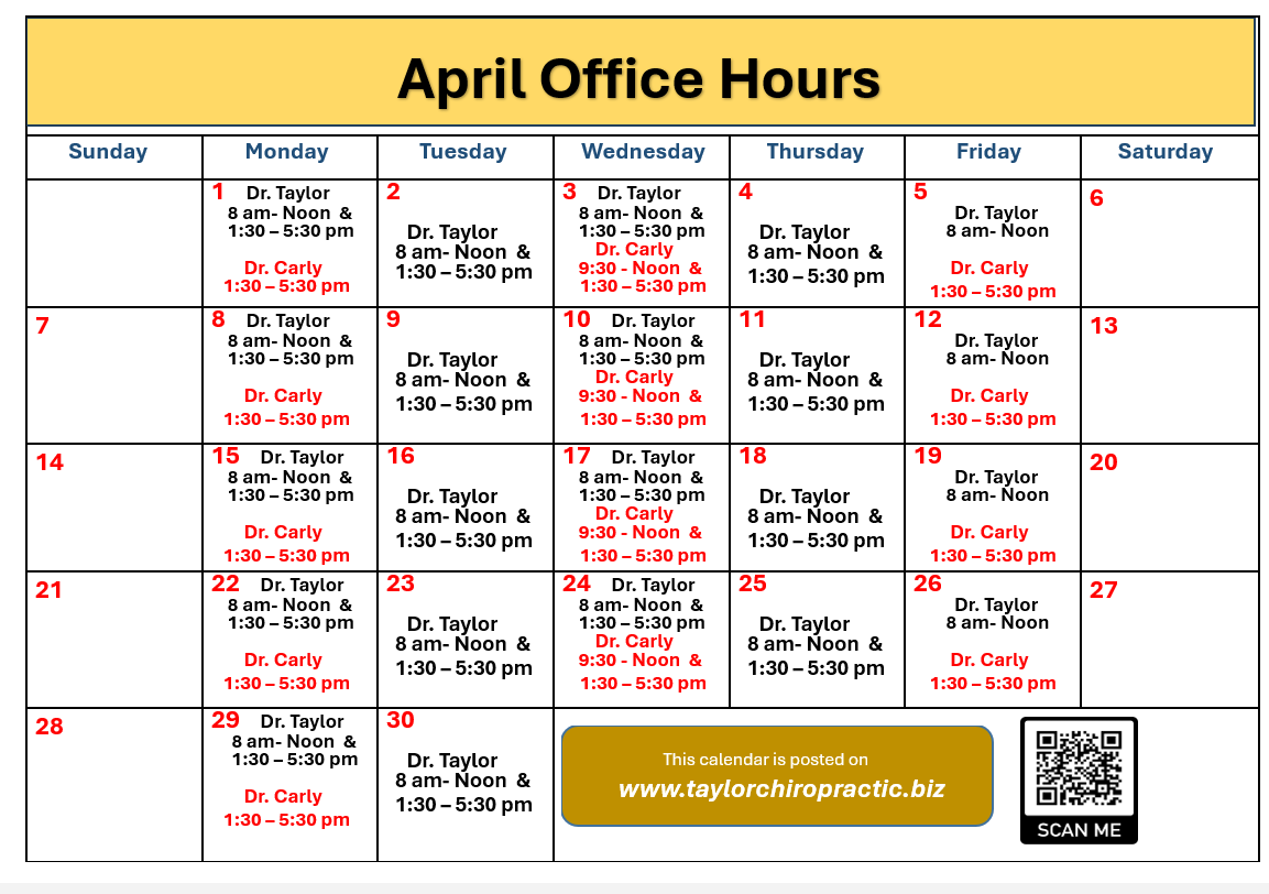April Office Hours