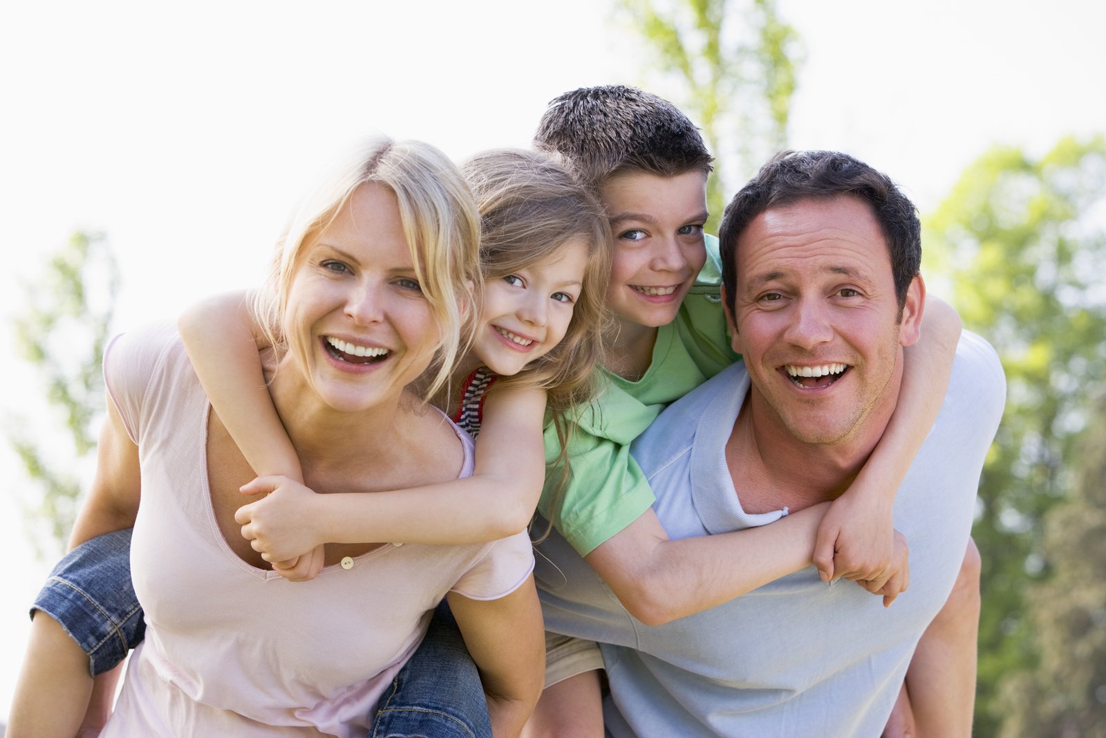 family smiling