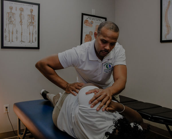 patient getting chiropractic adjustment